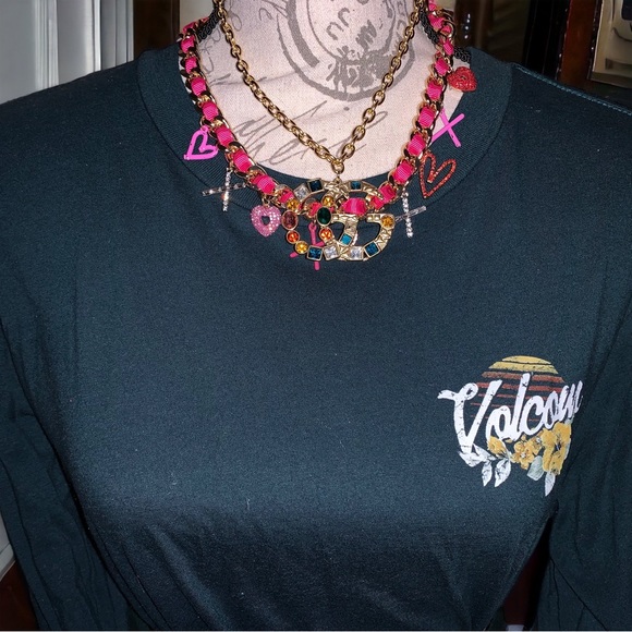 Volcom Emerald Green Forest Pine Sunset Bloom Floral Graphic Tee - Picture 4 of 16